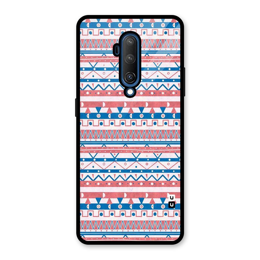 Seamless Ethnic Pattern Glass Back Case for OnePlus 7T Pro