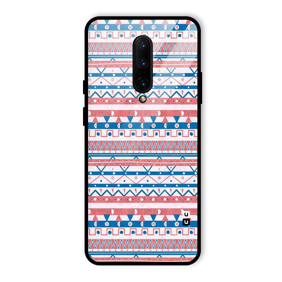Seamless Ethnic Pattern Glass Back Case for OnePlus 7 Pro