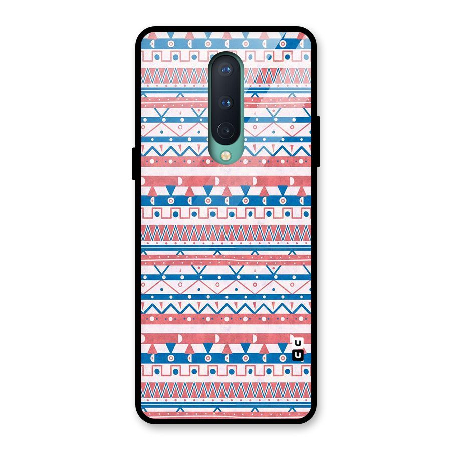 Seamless Ethnic Pattern Glass Back Case for OnePlus 8