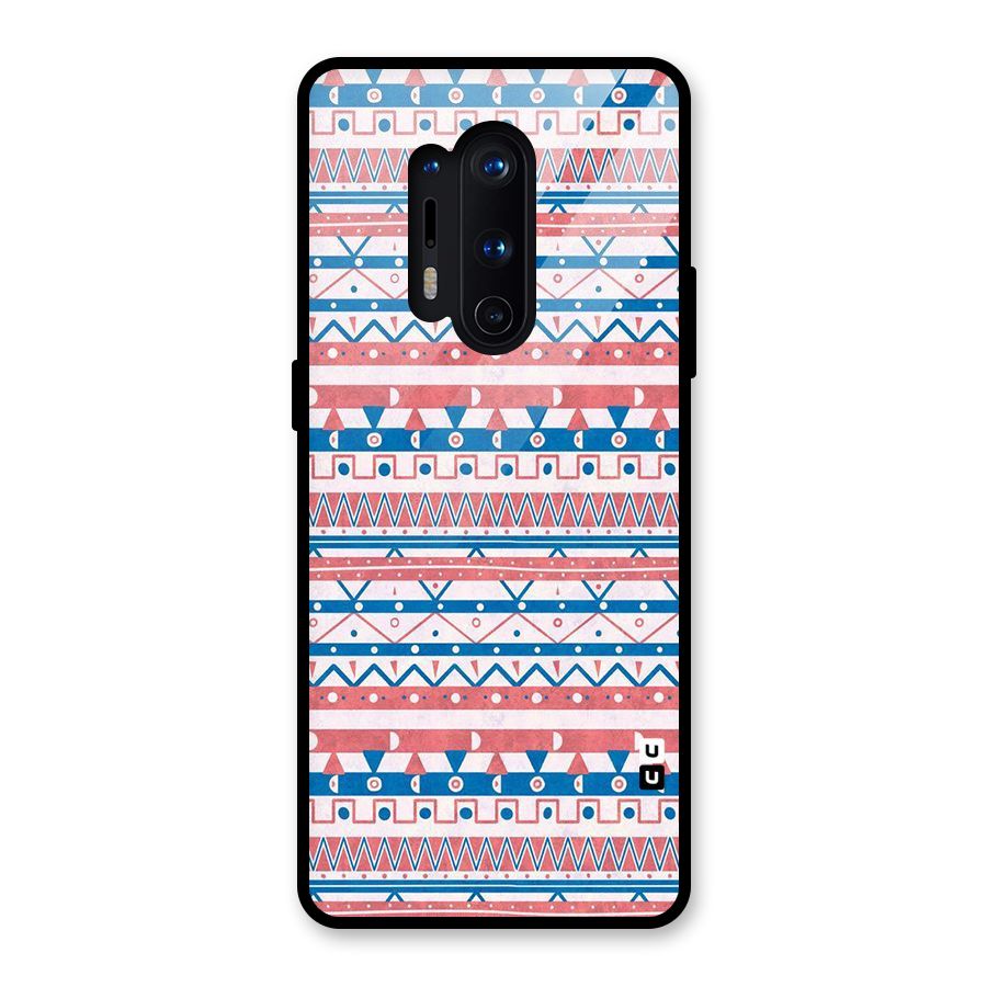Seamless Ethnic Pattern Glass Back Case for OnePlus 8 Pro