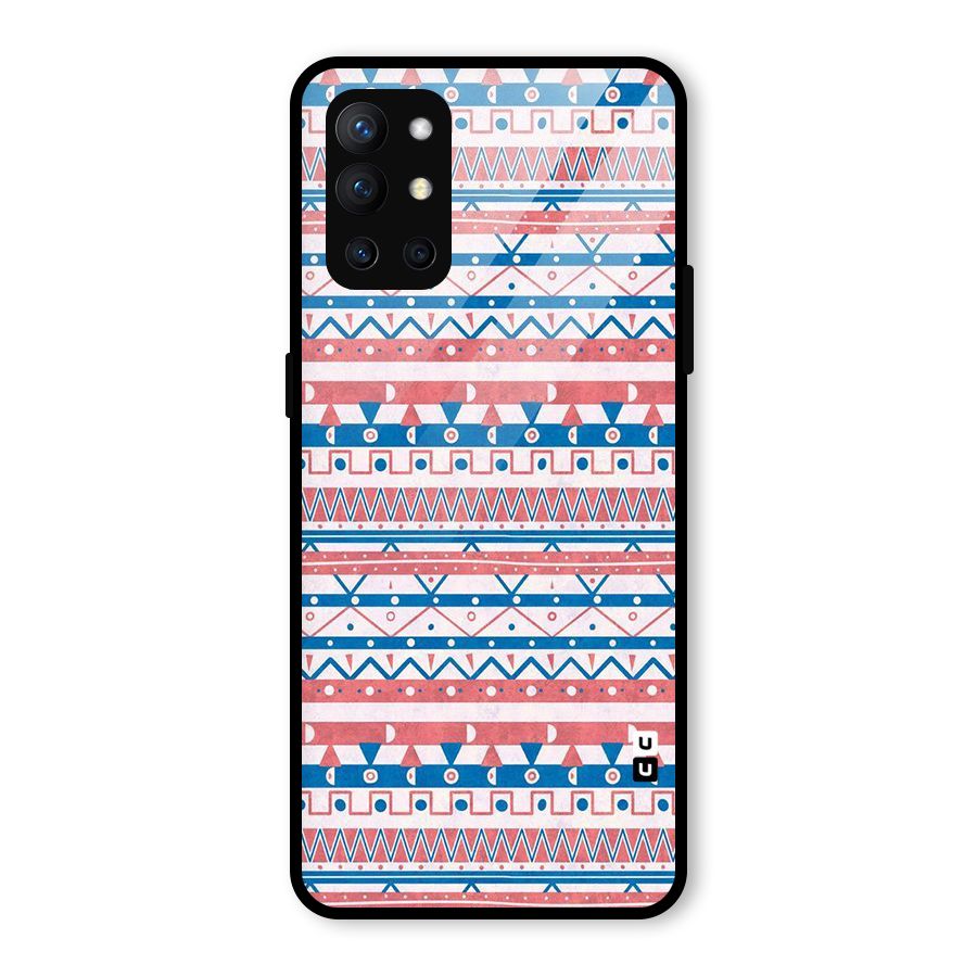 Seamless Ethnic Pattern Glass Back Case for OnePlus 9R