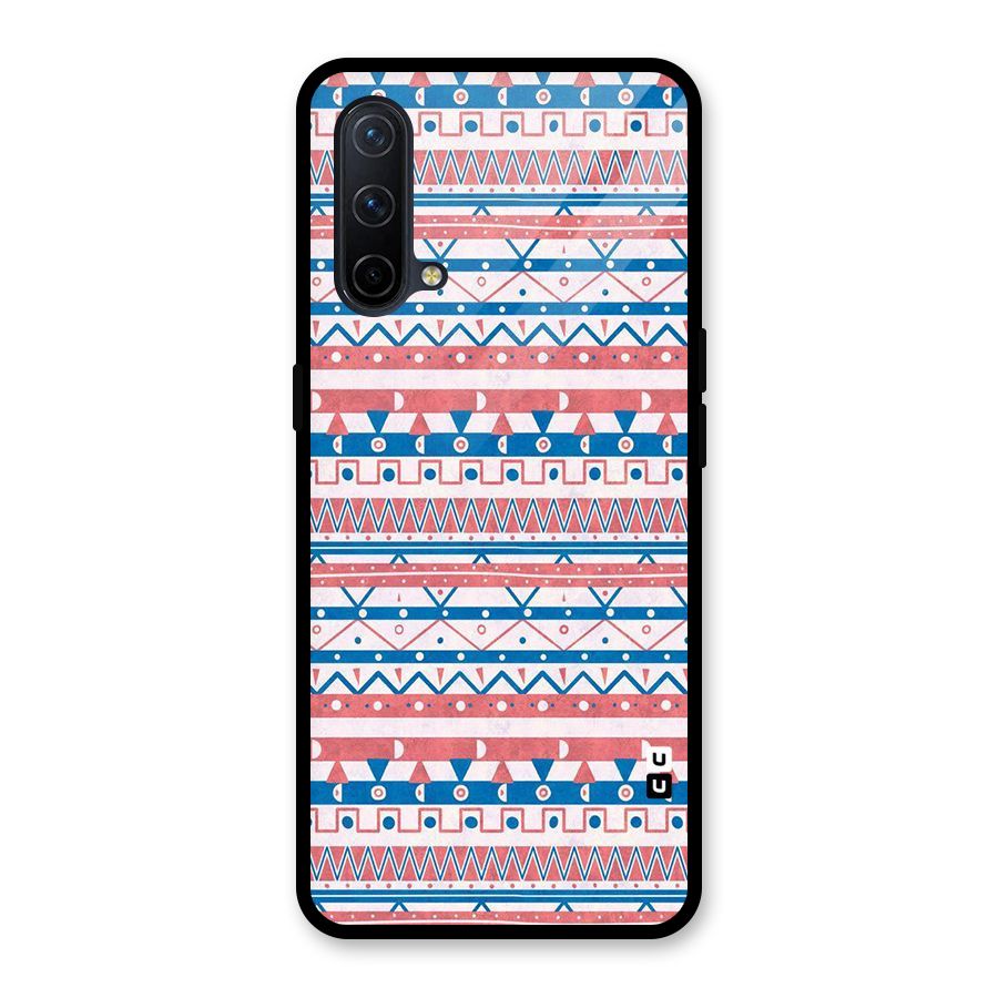 Seamless Ethnic Pattern Glass Back Case for OnePlus Nord CE 5G