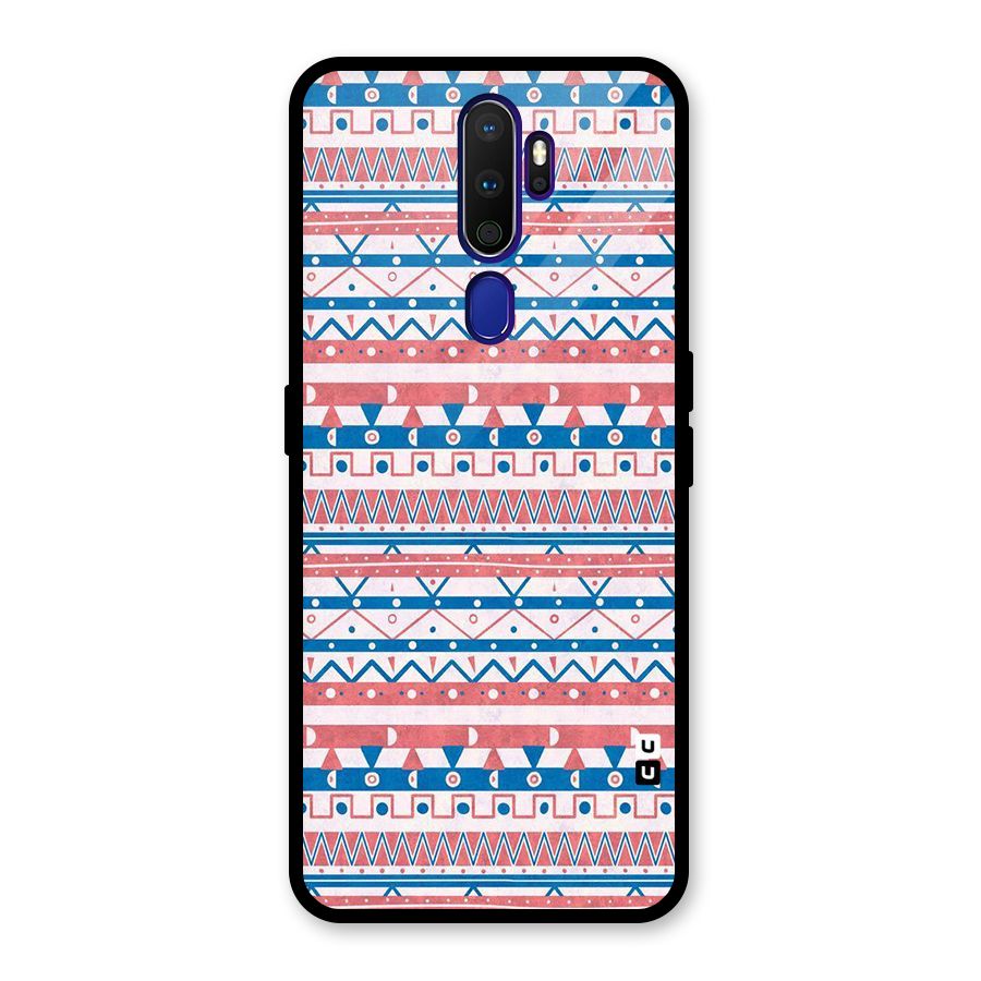 Seamless Ethnic Pattern Glass Back Case for Oppo A9 (2020)