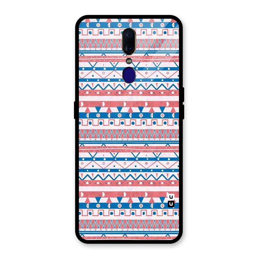 Seamless Ethnic Pattern Glass Back Case for Oppo F11