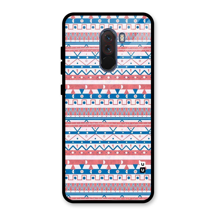 Seamless Ethnic Pattern Glass Back Case for Poco F1