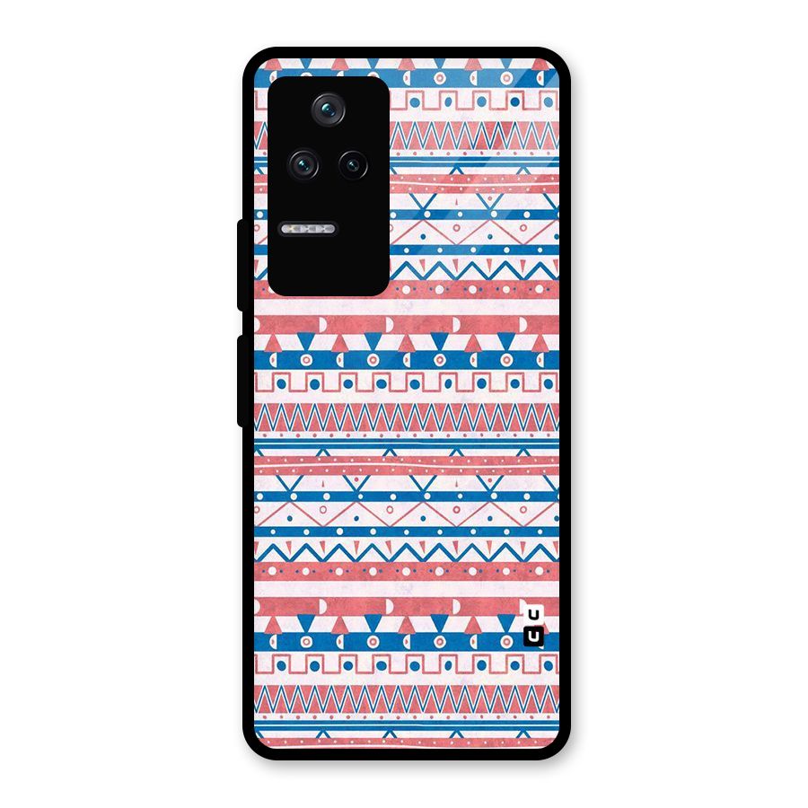 Seamless Ethnic Pattern Glass Back Case for Poco F4 5G