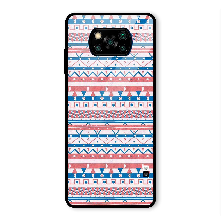 Seamless Ethnic Pattern Glass Back Case for Poco X3 Pro