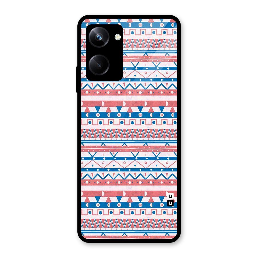 Seamless Ethnic Pattern Glass Back Case for Realme 10 Pro