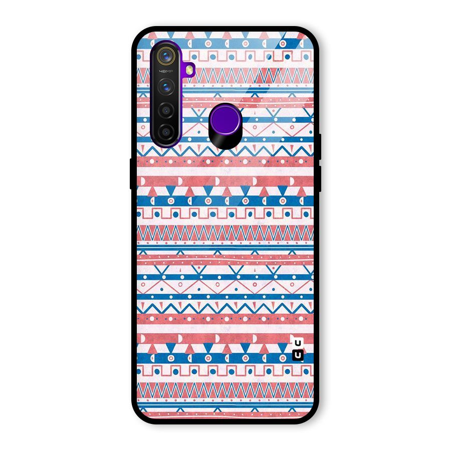 Seamless Ethnic Pattern Glass Back Case for Realme 5 Pro