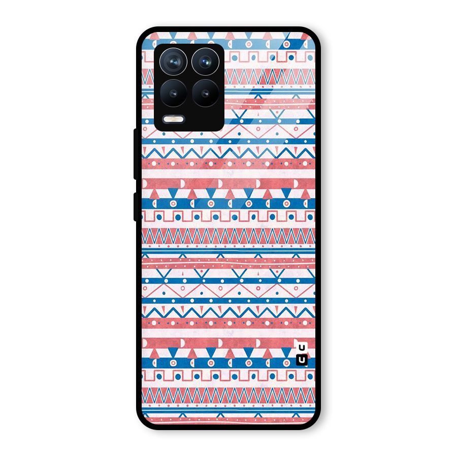 Seamless Ethnic Pattern Glass Back Case for Realme 8 Pro