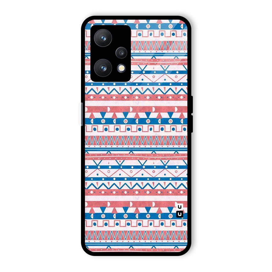 Seamless Ethnic Pattern Glass Back Case for Realme 9 Pro 5G