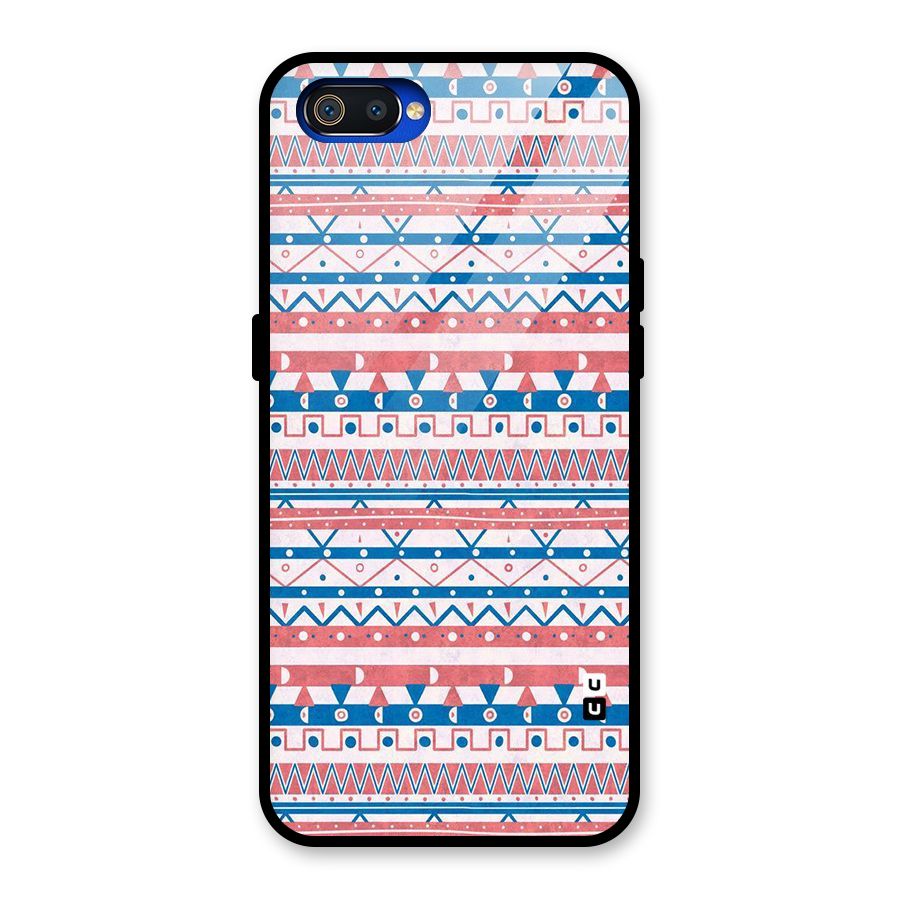Seamless Ethnic Pattern Glass Back Case for Realme C2