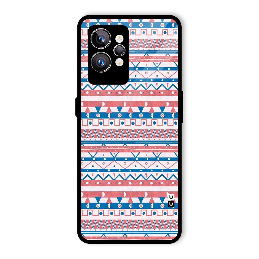 Seamless Ethnic Pattern Glass Back Case for Realme GT2 Pro