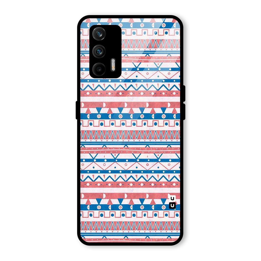 Seamless Ethnic Pattern Glass Back Case for Realme GT 5G