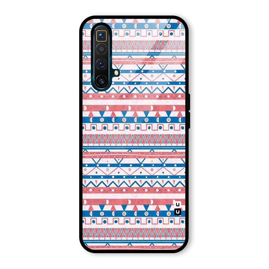 Seamless Ethnic Pattern Glass Back Case for Realme X3
