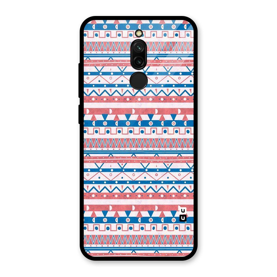 Seamless Ethnic Pattern Glass Back Case for Redmi 8