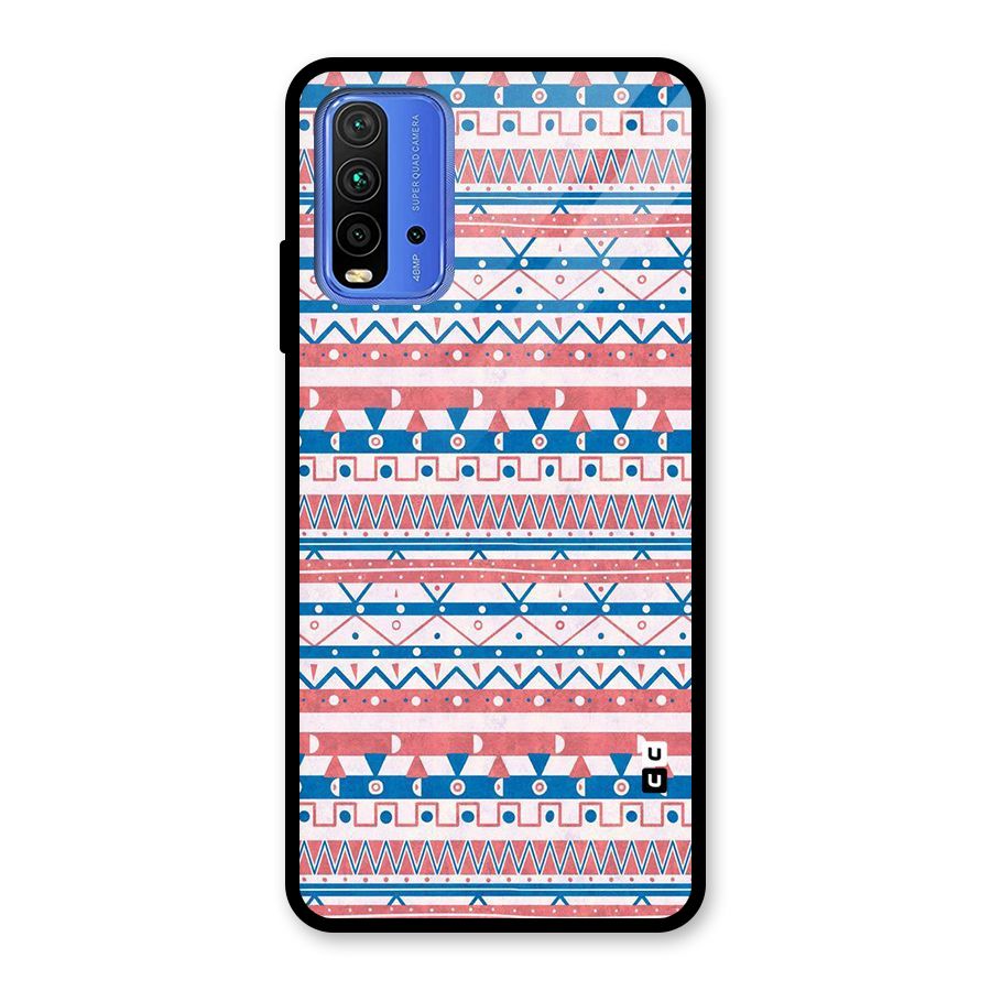 Seamless Ethnic Pattern Glass Back Case for Redmi 9 Power