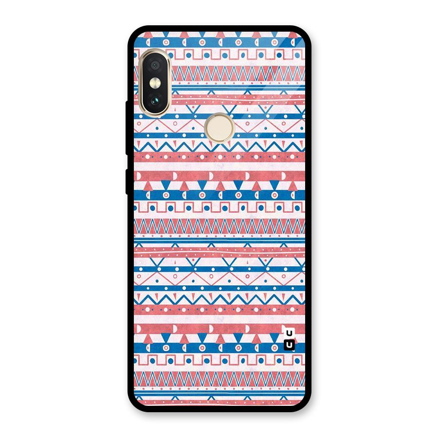 Seamless Ethnic Pattern Glass Back Case for Redmi Note 5 Pro