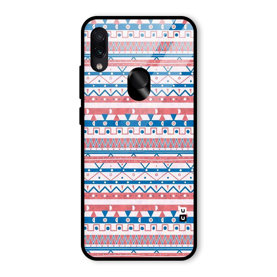 Seamless Ethnic Pattern Glass Back Case for Redmi Note 7S