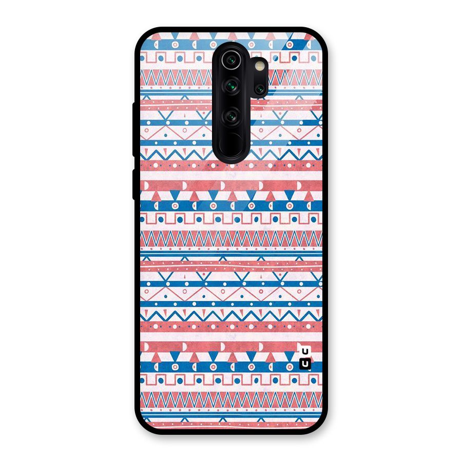 Seamless Ethnic Pattern Glass Back Case for Redmi Note 8 Pro