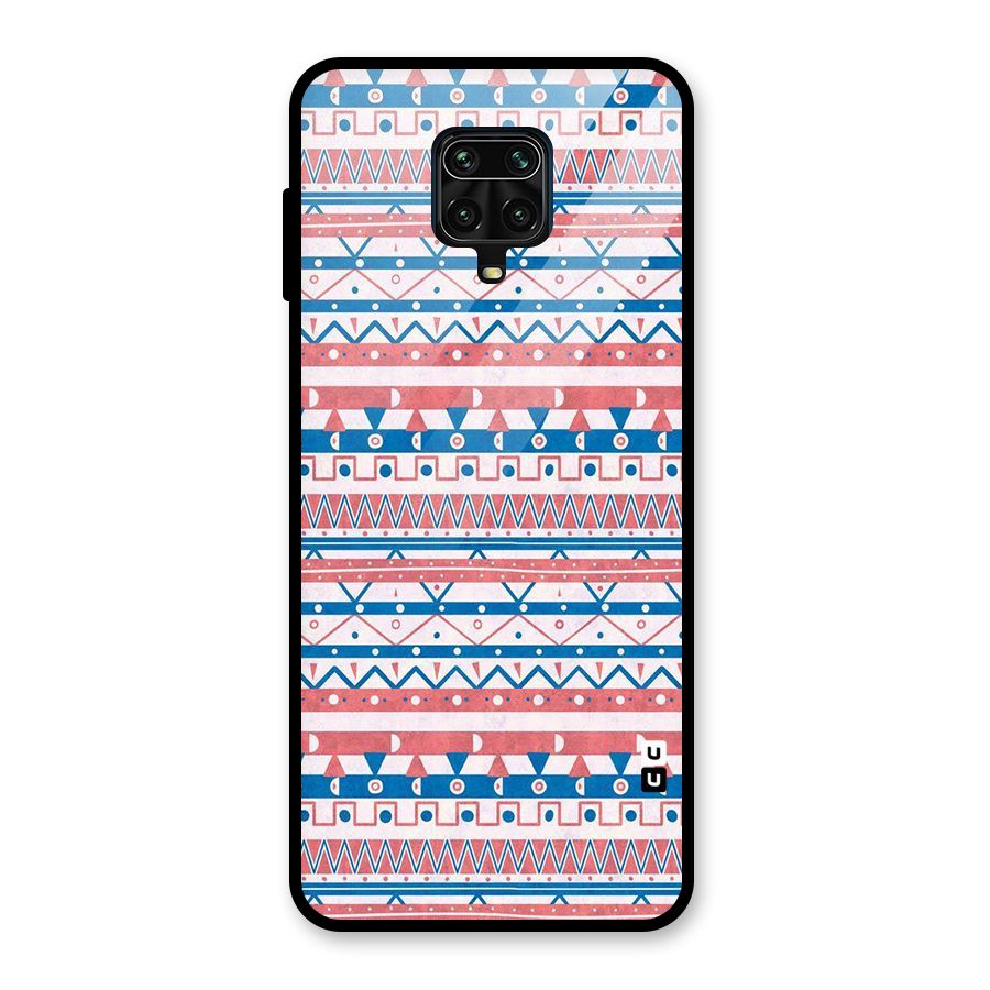 Seamless Ethnic Pattern Glass Back Case for Redmi Note 9 Pro