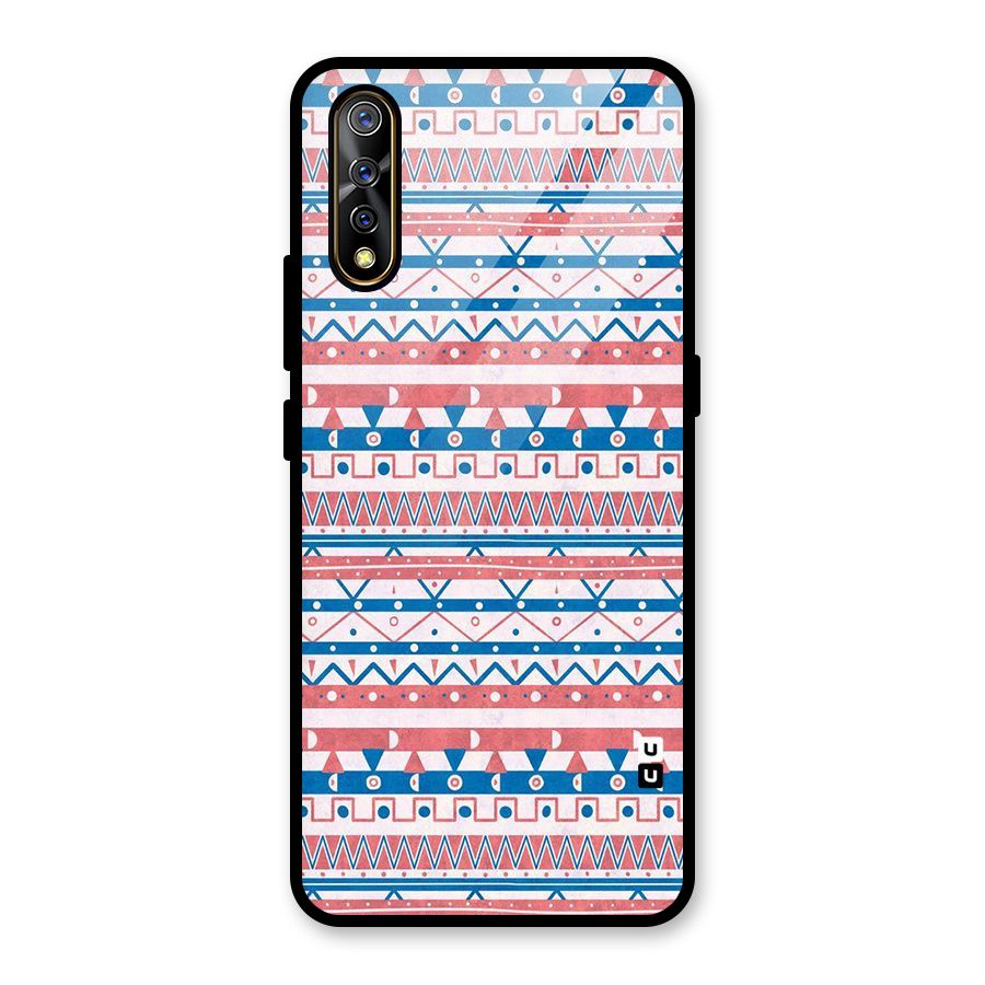 Seamless Ethnic Pattern Glass Back Case for Vivo S1