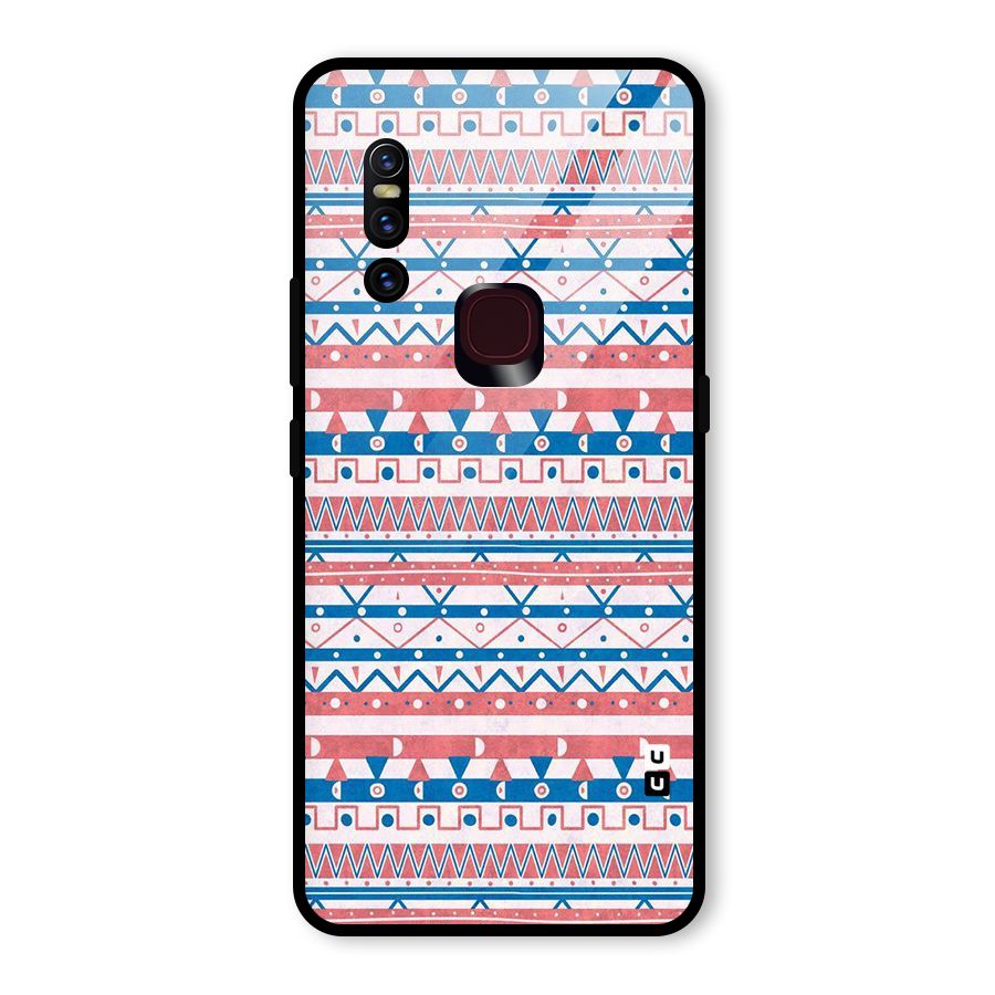 Seamless Ethnic Pattern Glass Back Case for Vivo V15