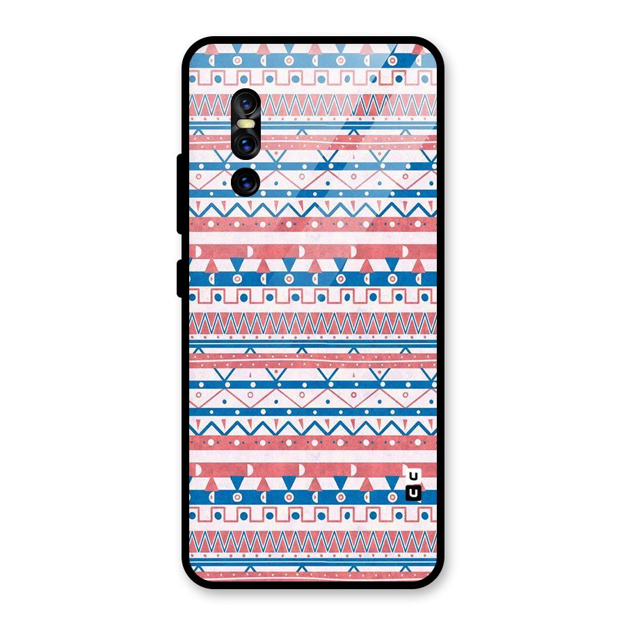 Seamless Ethnic Pattern Glass Back Case for Vivo V15 Pro