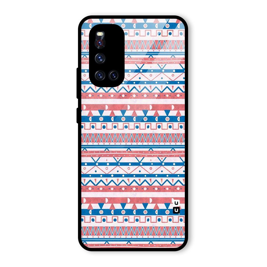 Seamless Ethnic Pattern Glass Back Case for Vivo V19