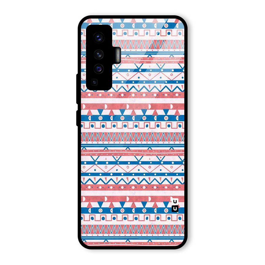 Seamless Ethnic Pattern Glass Back Case for Vivo X50