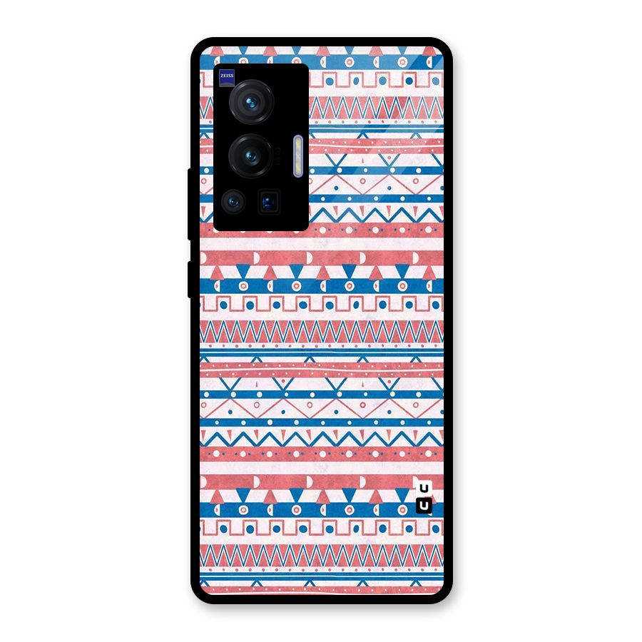 Seamless Ethnic Pattern Glass Back Case for Vivo X70 Pro