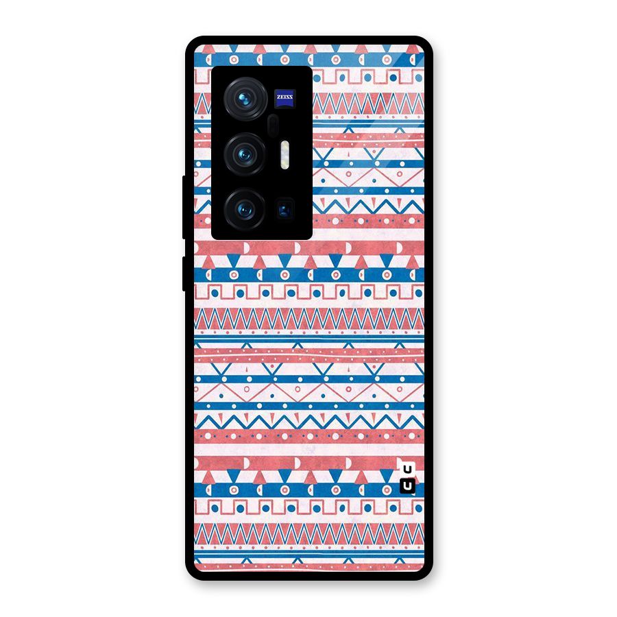 Seamless Ethnic Pattern Glass Back Case for Vivo X70 Pro Plus