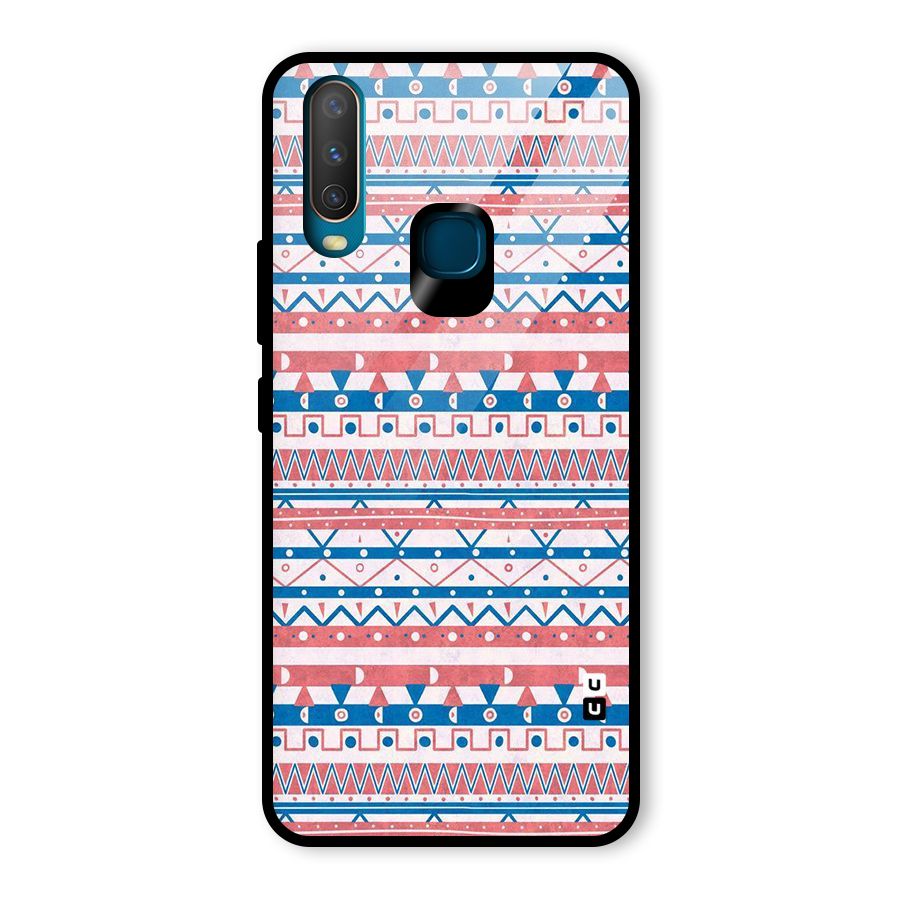 Seamless Ethnic Pattern Glass Back Case for Vivo Y15