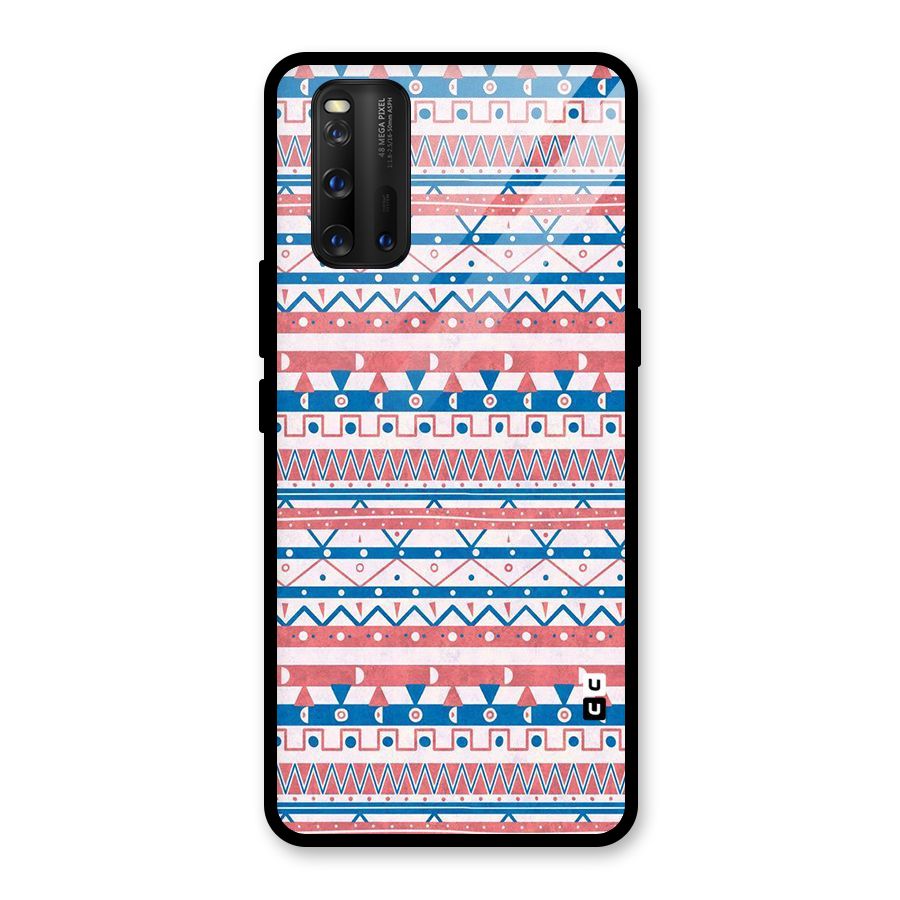 Seamless Ethnic Pattern Glass Back Case for Vivo iQOO 3