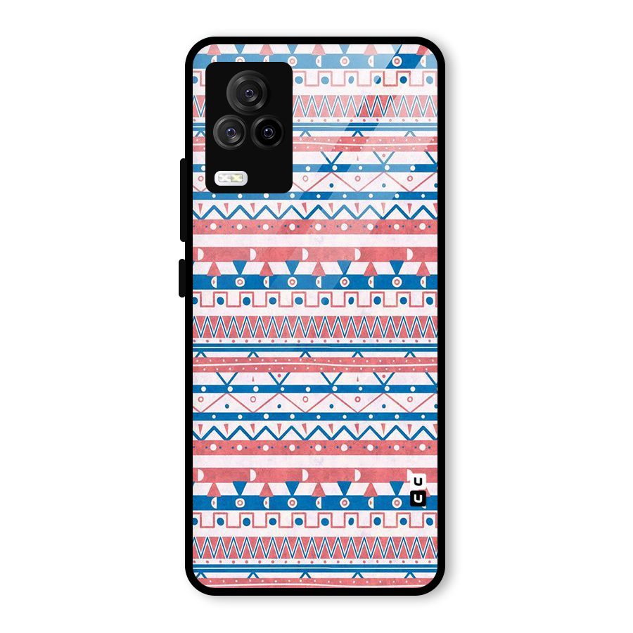 Seamless Ethnic Pattern Glass Back Case for Vivo iQOO 7 Legend 5G