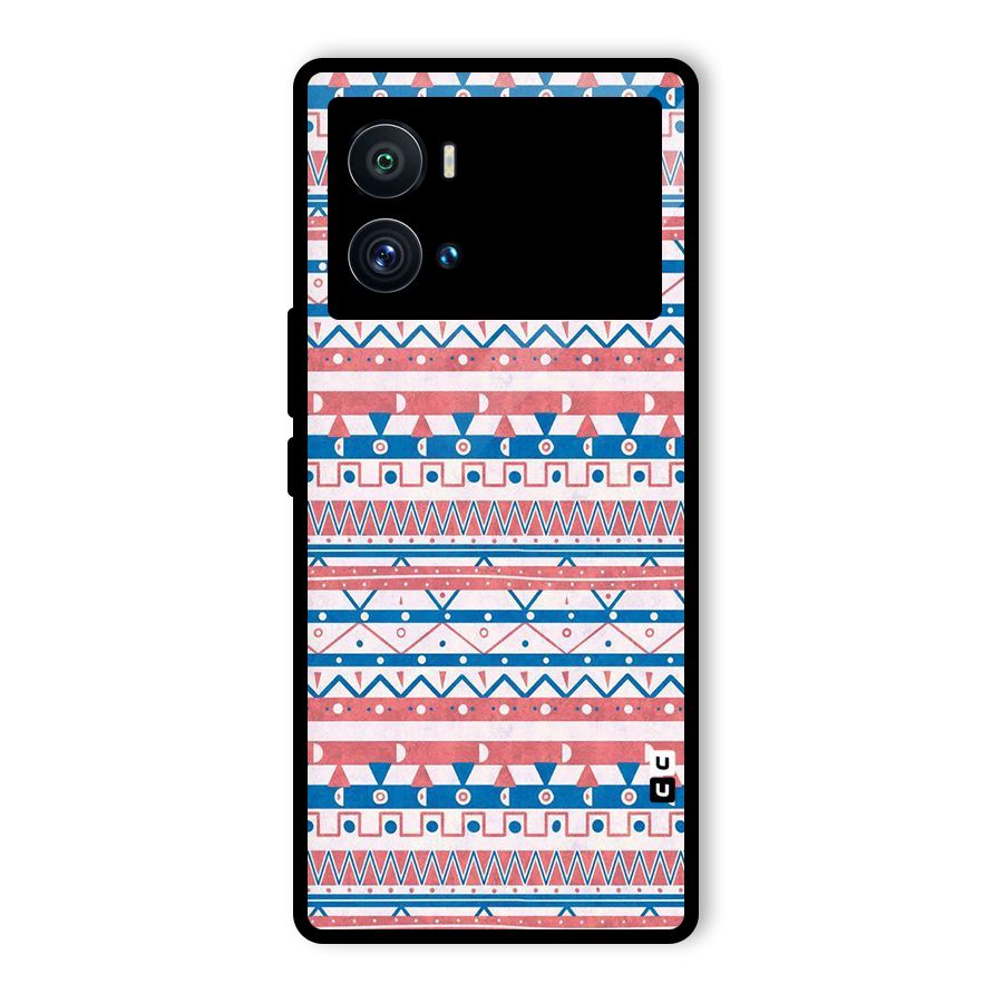 Seamless Ethnic Pattern Glass Back Case for Vivo iQOO 9 Pro