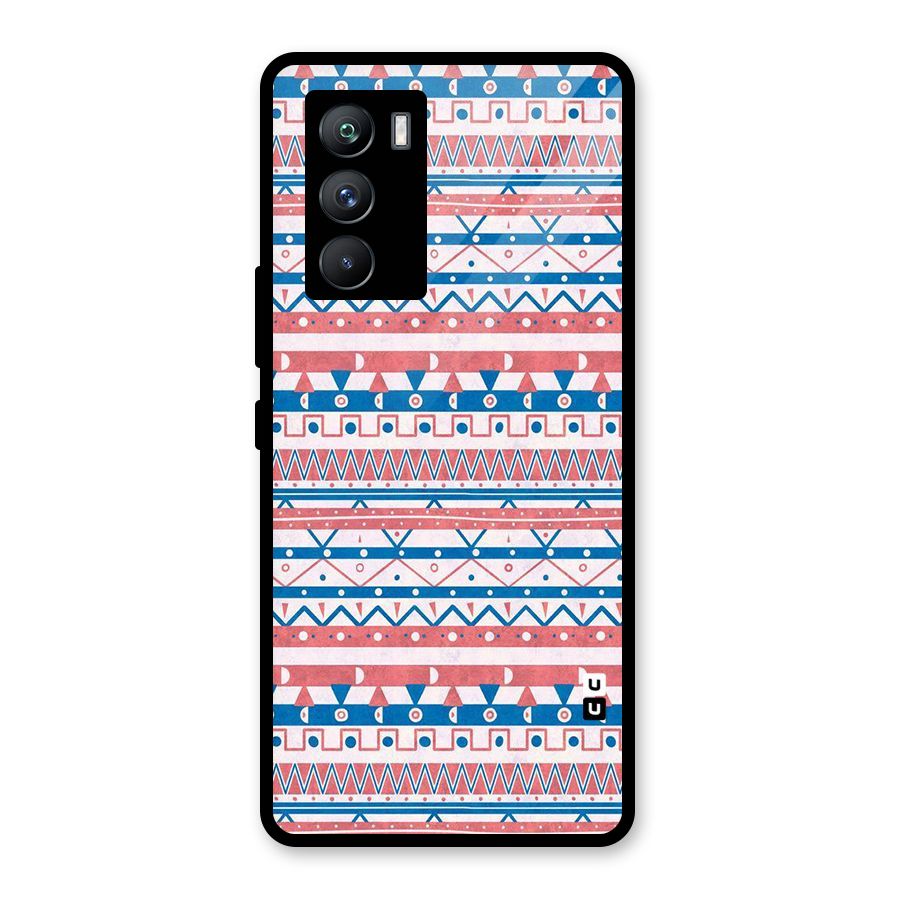 Seamless Ethnic Pattern Glass Back Case for Vivo iQOO 9 SE