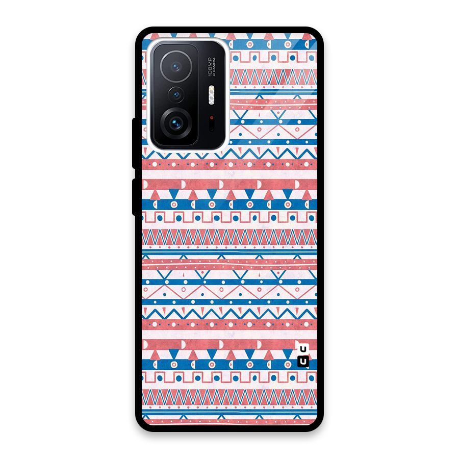 Seamless Ethnic Pattern Glass Back Case for Xiaomi 11T Pro