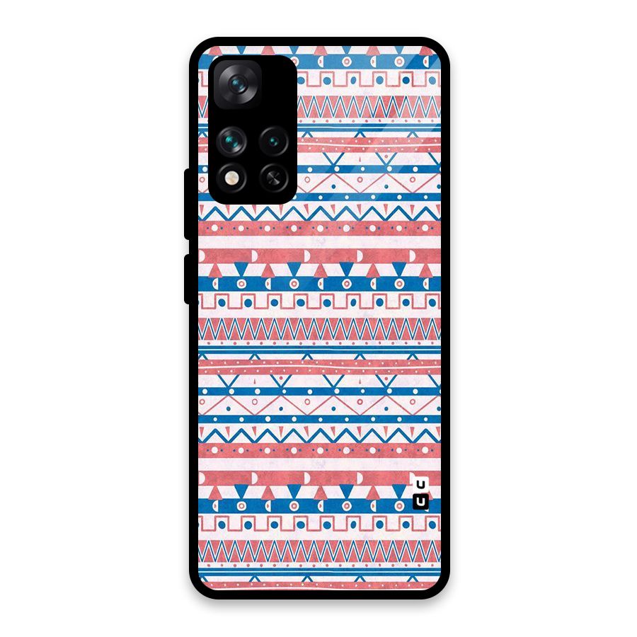 Seamless Ethnic Pattern Glass Back Case for Xiaomi 11i HyperCharge 5G