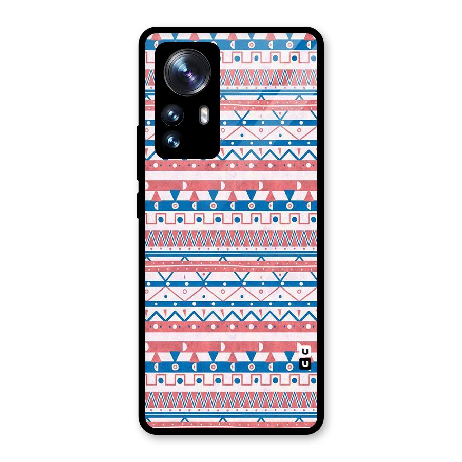 Seamless Ethnic Pattern Glass Back Case for Xiaomi 12 Pro