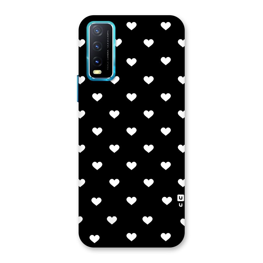 Seamless Hearts Pattern Back Case for Vivo Y20s