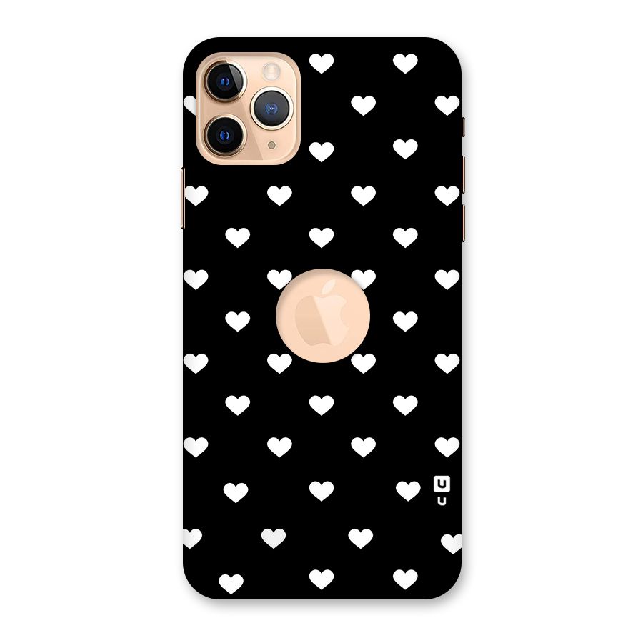 Seamless Hearts Pattern Back Case for iPhone 11 Pro Max Logo Cut