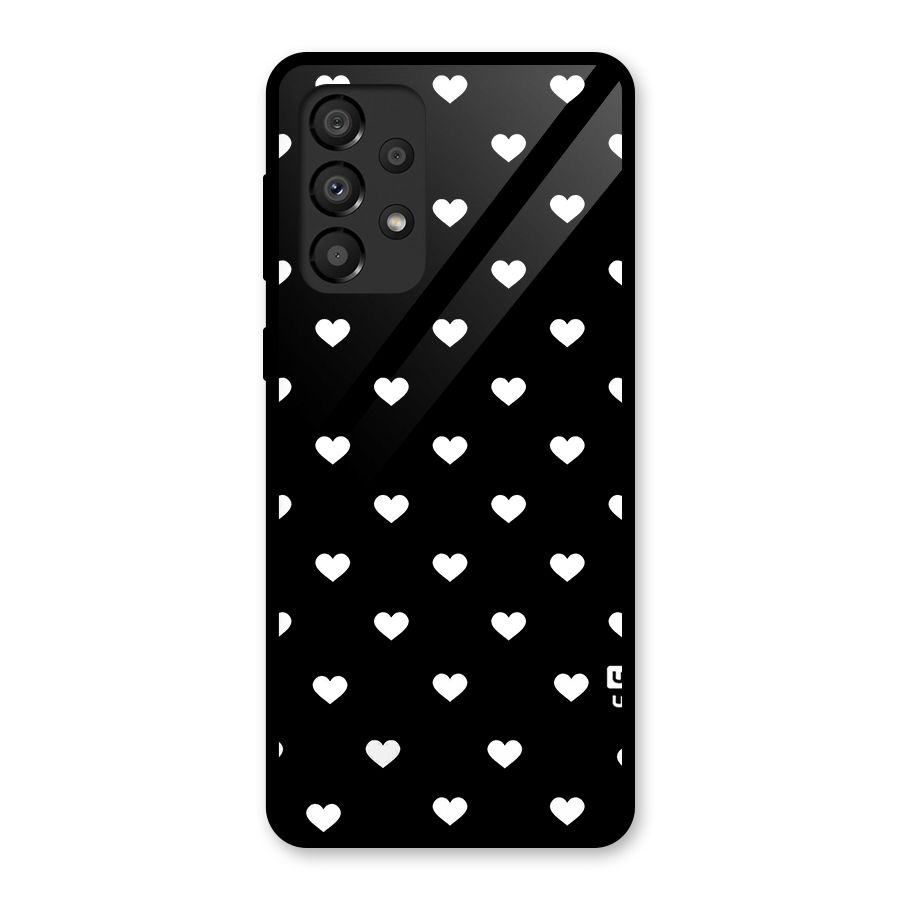 Seamless Hearts Pattern Glass Back Case for Galaxy A33 5G