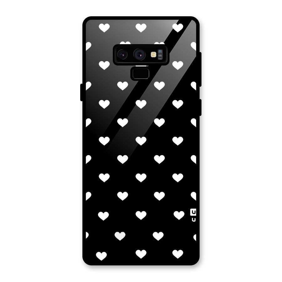 Seamless Hearts Pattern Glass Back Case for Galaxy Note 9