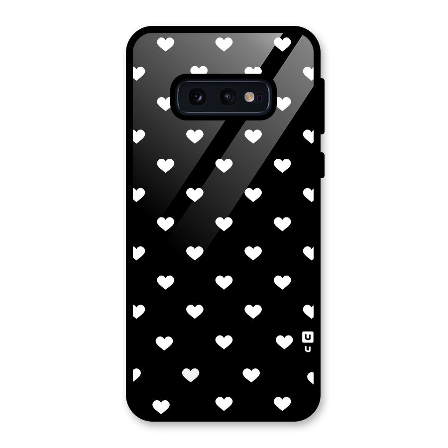 Seamless Hearts Pattern Glass Back Case for Galaxy S10e