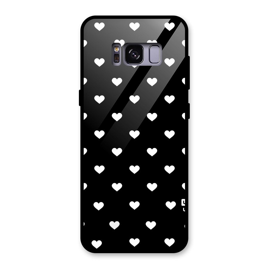 Seamless Hearts Pattern Glass Back Case for Galaxy S8