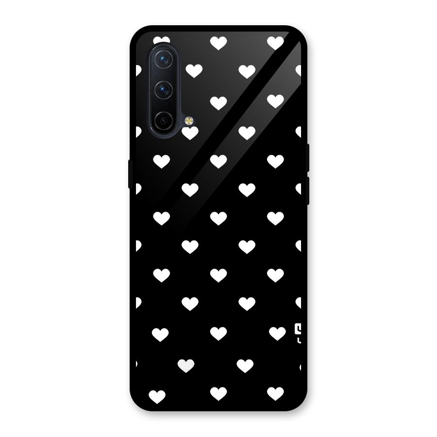 Seamless Hearts Pattern Glass Back Case for OnePlus Nord CE 5G