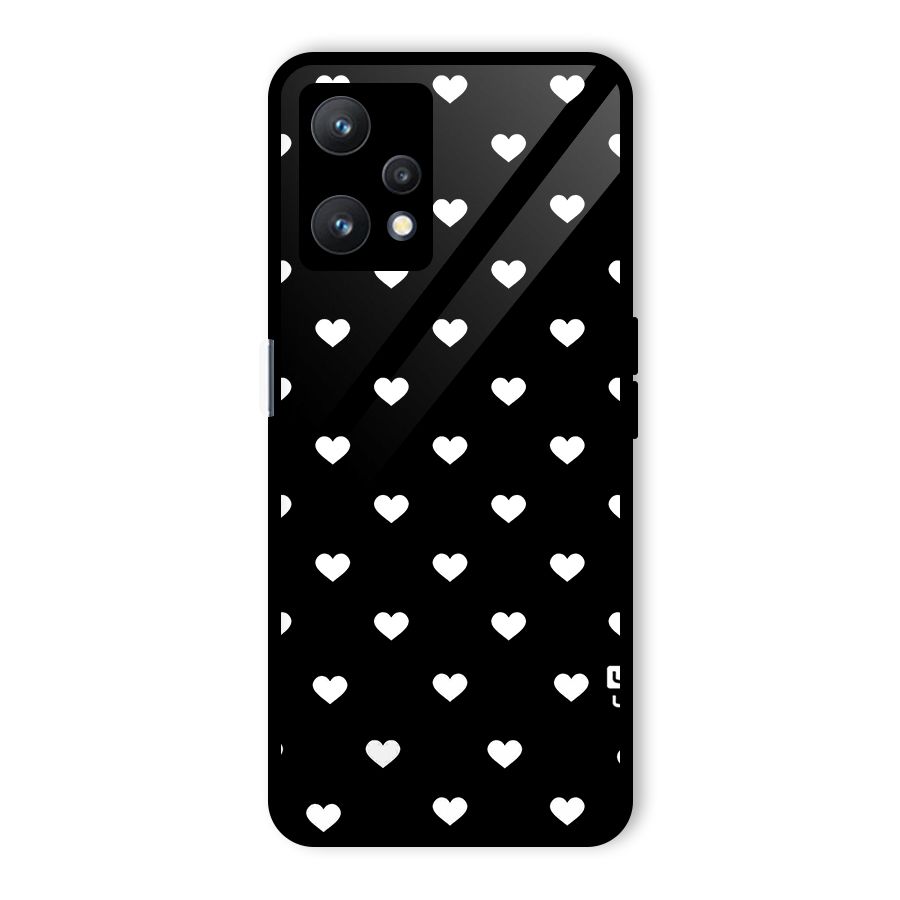 Seamless Hearts Pattern Glass Back Case for Realme 9 Pro 5G