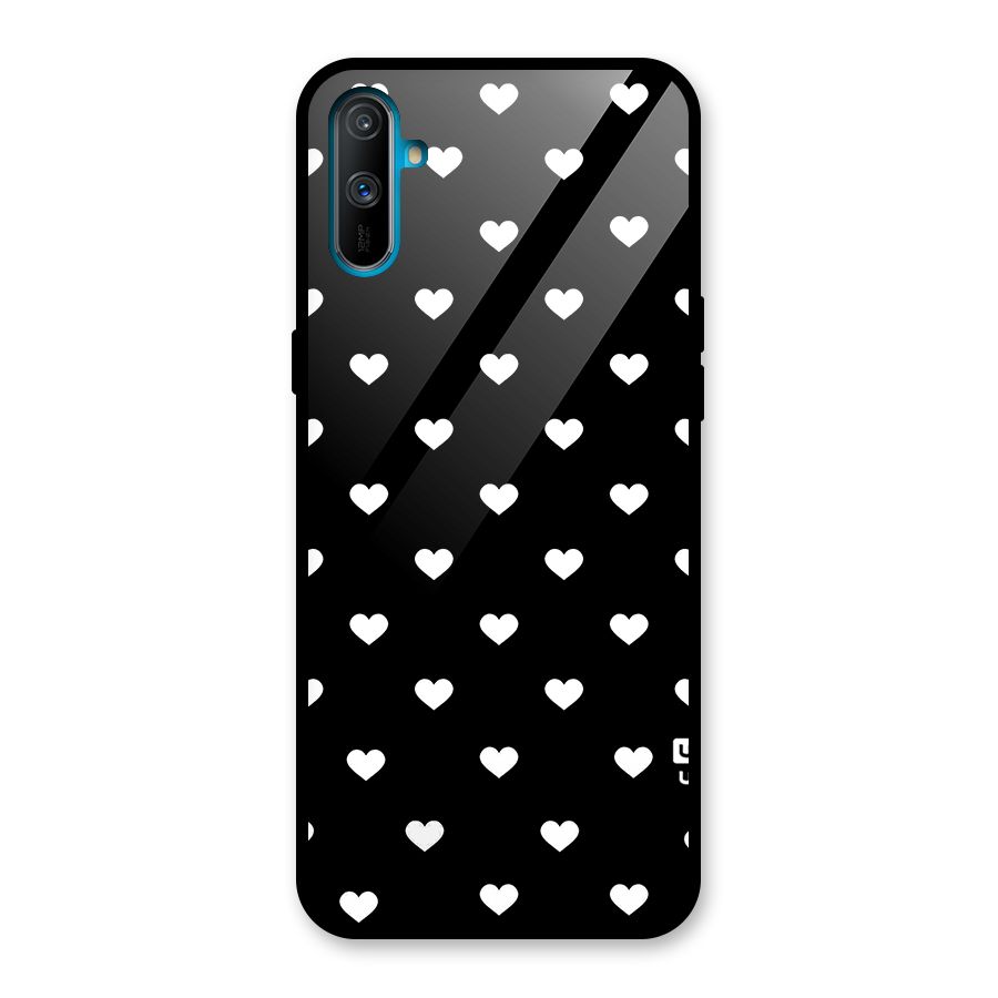 Seamless Hearts Pattern Glass Back Case for Realme C3