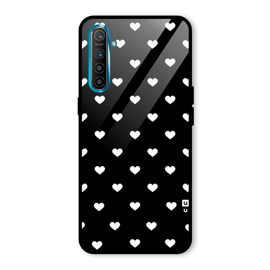 Seamless Hearts Pattern Glass Back Case for Realme X2
